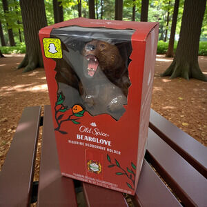 NEW Old Spice Bearglove Collectible Figurine Stick Deodorant Holder Sealed Box